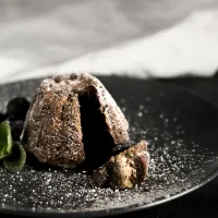 Gâteau fondant au chocolat noir